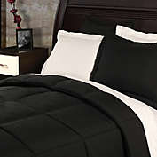 Clean Living Stain and Water Resistant 2-Piece Twin in Comforter Set in Black