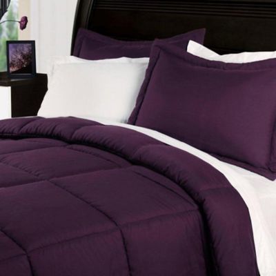 Clean Living Stain and Water Resistant 3-Piece King Comforter Set in Fig