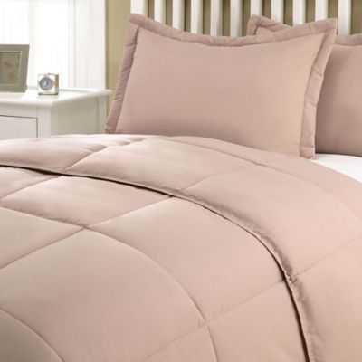 Clean Living Stain/Water Resistant 3-Piece King Comforter Set in Taupe