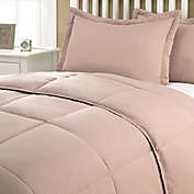 Clean Living Stain/Water Resistant 2-Piece Twin/Twin XL Comforter Set in Taupe