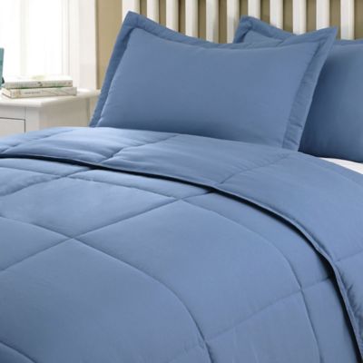 Clean Living Stain/Water Resistant 3-Piece King Comforter Set in Smoke Blue