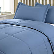 Clean Living Stain/Water Resistant 3-Piece Full/Queen Comforter Set in Smoke Blue