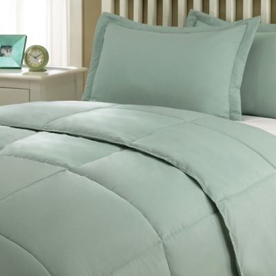Clean Living Stain/Water Resistant 2-Piece Twin/Twin XL Comforter Set in Sage
