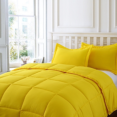 Clean Living Stain/Water Resistant 3-Piece Full/Queen Comforter Set in Yellow. View a larger version of this product image.