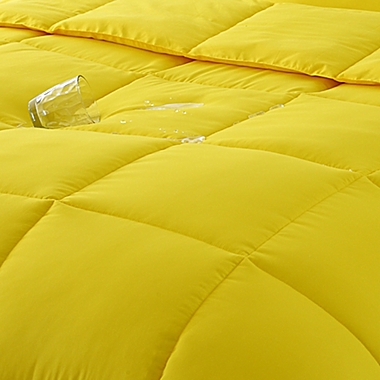 Clean Living Stain and Water Resistant 3-Piece King Comforter Set in Yellow. View a larger version of this product image.