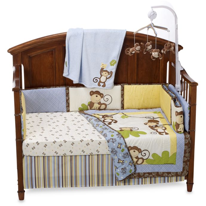 Cocalo Monkey Time 4-Piece Crib Bedding Set and ...