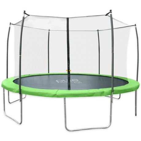 Pure Fun Dura Bounce 15 Feet Trampoline With Enclosure In Green Bed Bath And Beyond Canada