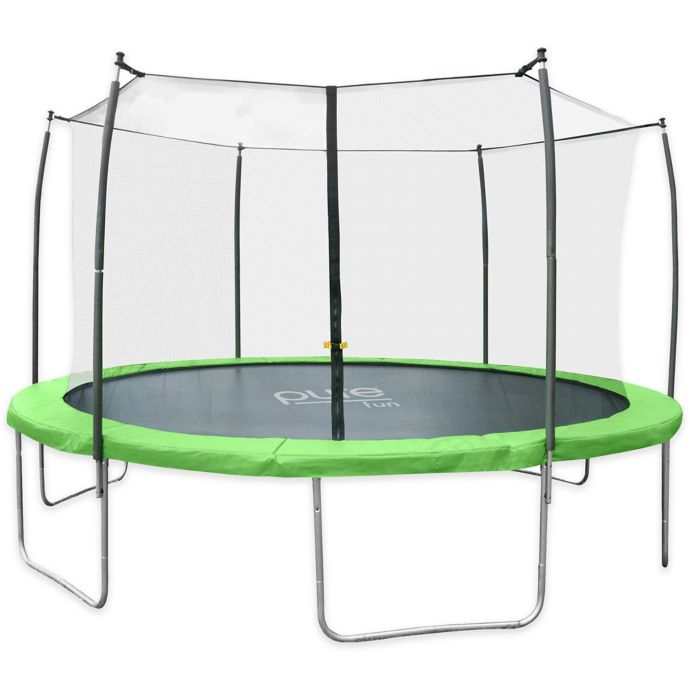 Pure Fun Dura Bounce 8 Foot Trampoline With Enclosure Trampolines