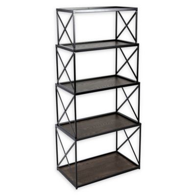 square metal shelving units