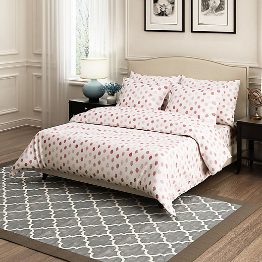 Alternate image 1 for Brielle Circlets 3-Piece King Duvet Cover Set in Red