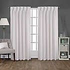Alternate image 0 for Sateen 108-Inch Pinch Pleat Back Tab Room Darkening Curtain Panels in Vanilla (Set of 2)