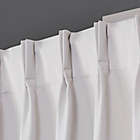 Alternate image 2 for Sateen 108-Inch Pinch Pleat Back Tab Room Darkening Curtain Panels in Vanilla (Set of 2)
