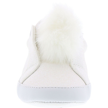 Sam Edelman Baby Leya Slip On Sneaker with Pom Pom in White Glitter ...
