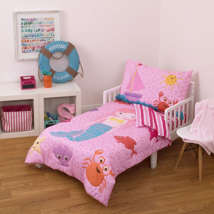 Little Tikes® Mermaid 4-Piece Toddler Bedding Set | Bed ...