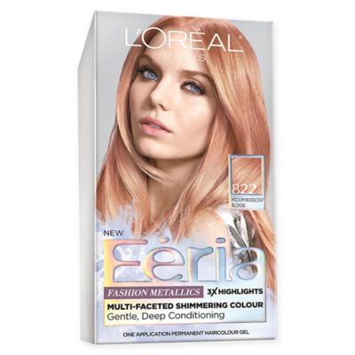 L Or Eacute Al Paris Feria Fashion Metallics Hair Color In Medium Iridescent Blonde Bed Bath Beyond