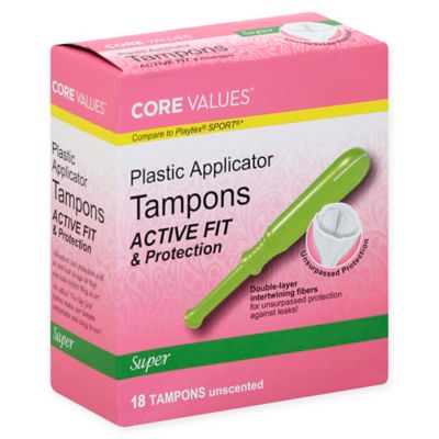 Core Values&trade; 18-Count Active Fit &amp; Protection Super Tampons Unscented
