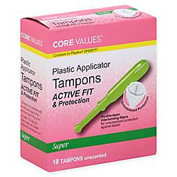 Core Values™ 18-Count Active Fit & Protection Super Tampons Unscented