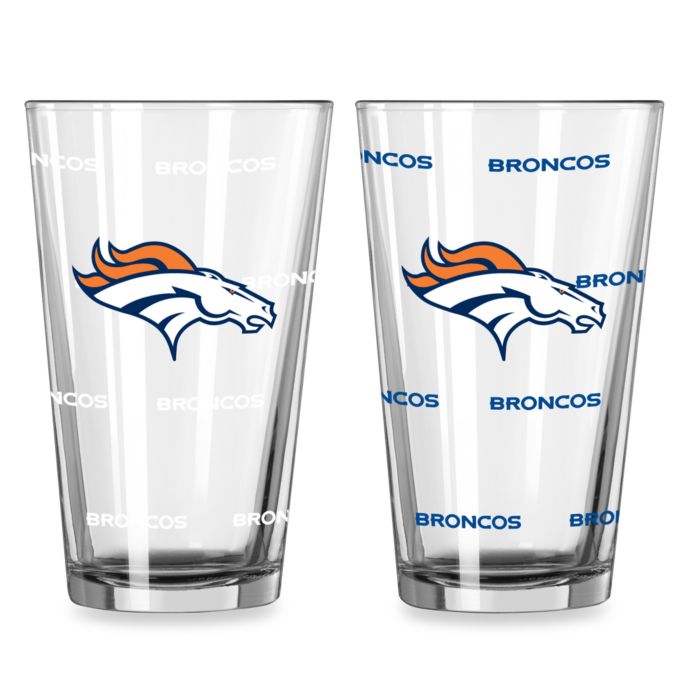 Buy NFL Denver Broncos Color Changing Pint Glasses (Set of 2) from Bed ...