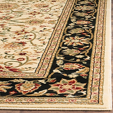 Safavieh Lyndhurst Traditional 2-Foot 3-Inch x 16-Foot Runner in Ivory and Black. View a larger version of this product image.