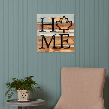 Sweet Bird &amp; Co. Reclaimed Wood "Home" 14-Inch Square Wall Art. View a larger version of this product image.