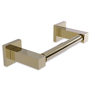 Allied Brass Montero Collection Contemporary Two Post Toilet Paper Holder in Unlacquered Brass. View a larger version of this product image.