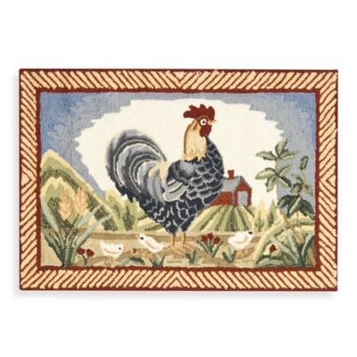 Details about   Country Rooster  Tapestry Kitchen Mat Rug 20x30 Rectangle Checkers Plants Farm 