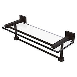 Allied Brass Montero Collection Gallery Glass Shelf with Towel Bar