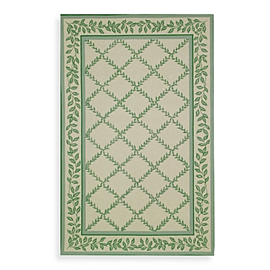 Safavieh Chelsea Wool 2-Foot 6-Inch x 12-Foot Runner in Ivory and Light Green. View a larger version of this product image.