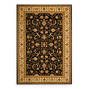 Safavieh Lyndhurst Scroll Pattern 6-Foot Square Rug in Black and Ivory