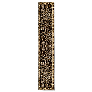 Safavieh Lyndhurst Scroll Pattern 6-Foot x 9-Foot Rug in Black and Ivory. View a larger version of this product image.