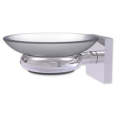 Allied Brass Montero Collection Wall Mounted Soap Dish in Polished Chrome. View a larger version of this product image.
