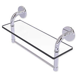 Allied Brass Remi Collection 16-Inch Glass Vanity Shelf with Integrated Towel Bar in Polished Chrome