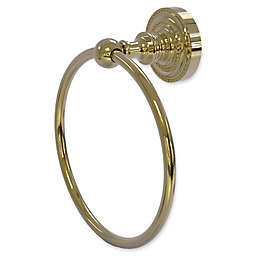 Allied Brass Dottingham Collection Towel Ring in Unlacquered Brass