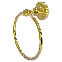Allied Brass Dottingham Collection Towel Ring in Polished Brass