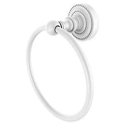 Allied Brass Dottingham Collection Towel Ring in Matte Grey