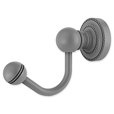 Allied Brass Dottingham Collection Robe Hook in Matte Grey. View a larger version of this product image.
