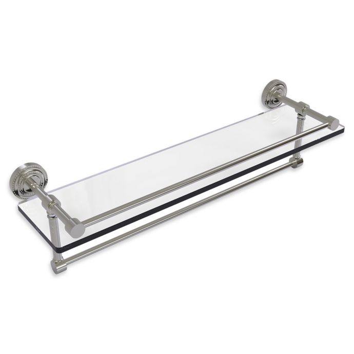 Allied Brass Dottingham Gallery Glass Shelf With Towel Bar