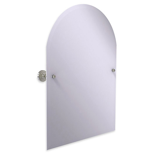 Alternate image 1 for Allied Brass Frameless Arched Top Tilt Mirror with Beveled Edge in Satin Nickel