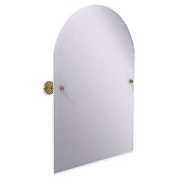 Allied Brass Frameless Arched Top Tilt Mirror with Beveled Edge in Unlacquered Brass