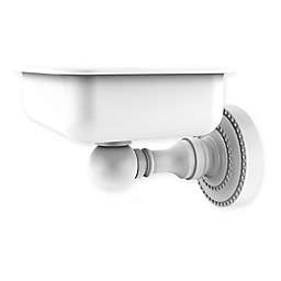Allied Brass Dottingham Collection Wall Mounted Soap Dish in Matte White