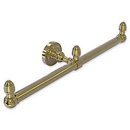 Allied Brass Dottingham Collection 2-Arm Guest Towel Holder in Unlacquered Brass