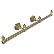 Allied Brass Dottingham Collection 3-Arm Guest Towel Holder in Unlacquered Brass