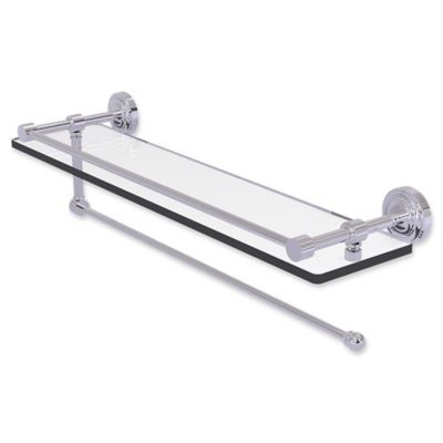 Allied BrassDottingham Paper Towel Holder with 22-Inch Gallery Glass Shelf in Polished Chrome