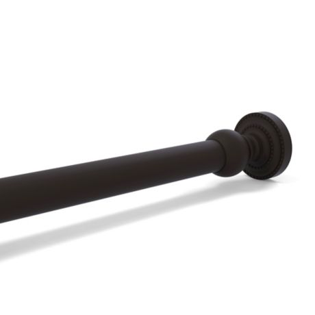 Allied Brass Dottingham Collection, Wall Mounted Shower Curtain Rod Black