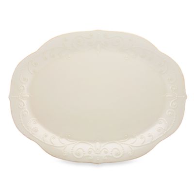 Lenox&reg; French Perle 16-Inch Oval Platter in White