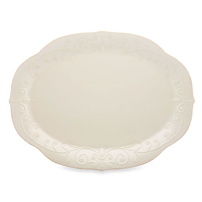 lenox french perle white oval platte