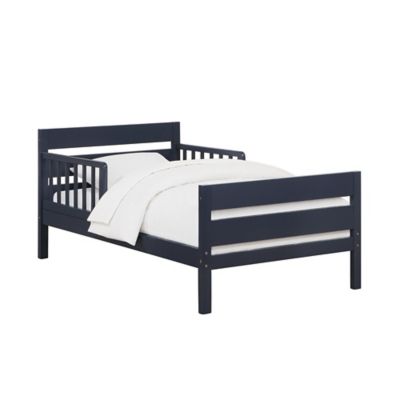 blue toddler bed