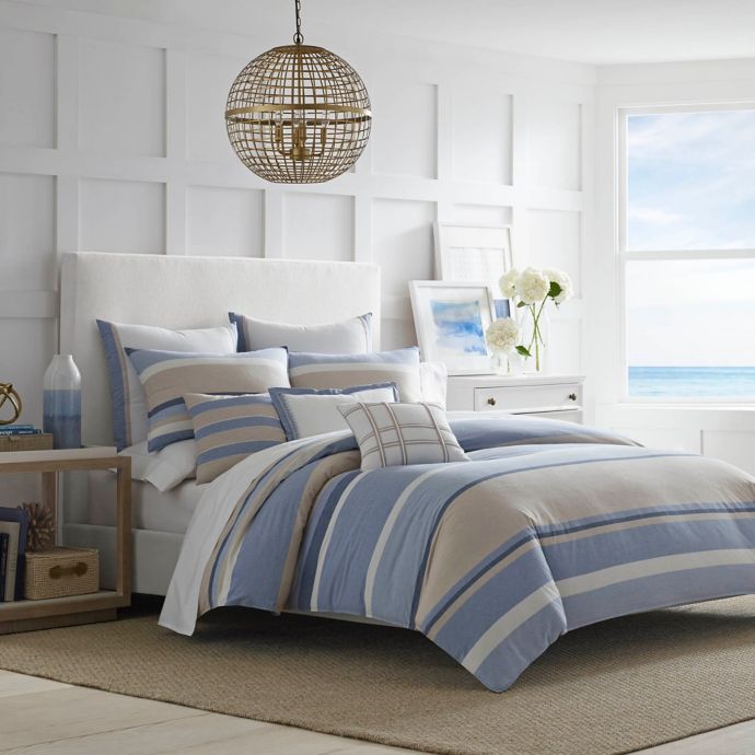 Nautica Abbot Twin Duvet Cover Set In Blue Bed Bath And Beyond