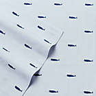 Alternate image 1 for Nautica&reg; Whale Print Striped Full Sheet Set in Blue