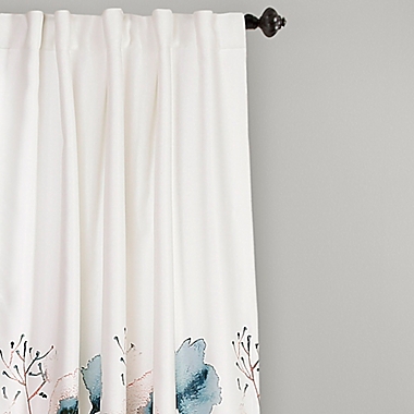 Zuri Flora 84-Inch Room Darkening Window Curtain Panels  in Blue (Set of 2). View a larger version of this product image.